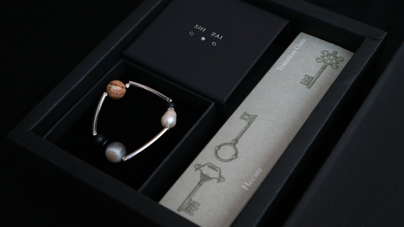 麒麟山线香联名礼盒- 转化之门矿石手环礼盒 - 手链/手环 - 水晶 多色