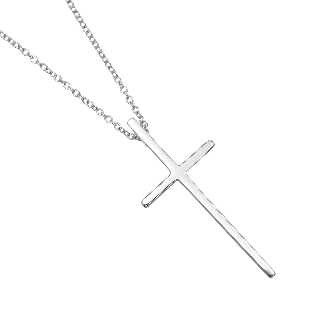 【日本直送】Tiffany 项链 经典十字架 18K白K金 约5.6g TIFFANY&Co.【二手】A级品 - 项链 - 贵金属 银色