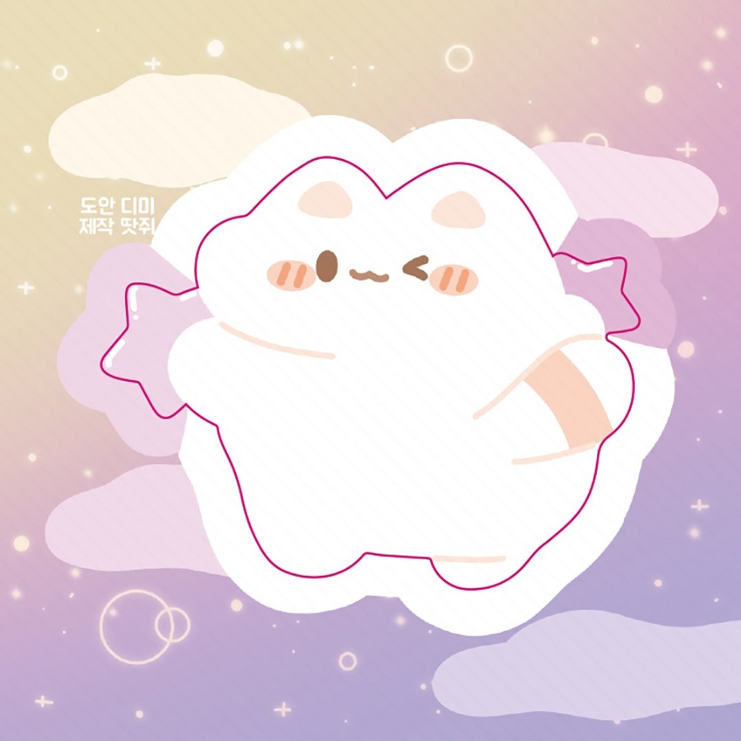 流星猫咪 cconeng 可爱动物造型可撕式贴纸 (ddatchi) - 贴纸 - 纸 紫色