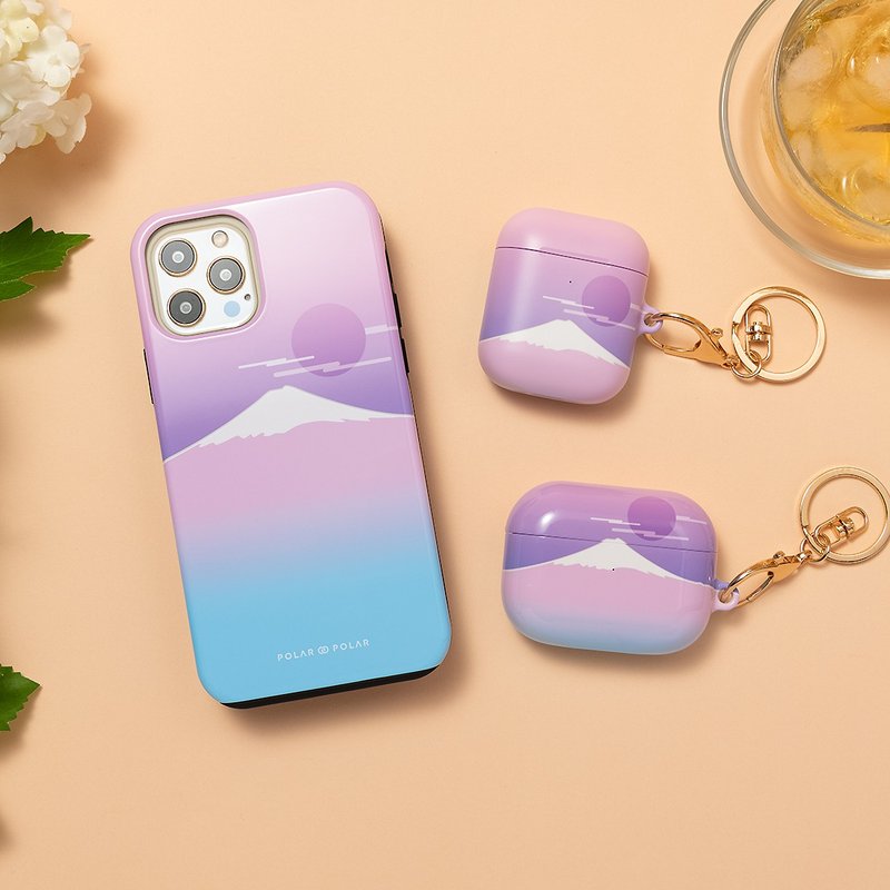 浪漫富士山 iPhone 17/16/15/14/13 MagSafe 手机壳 - 手机壳/手机套 - 塑料 紫色