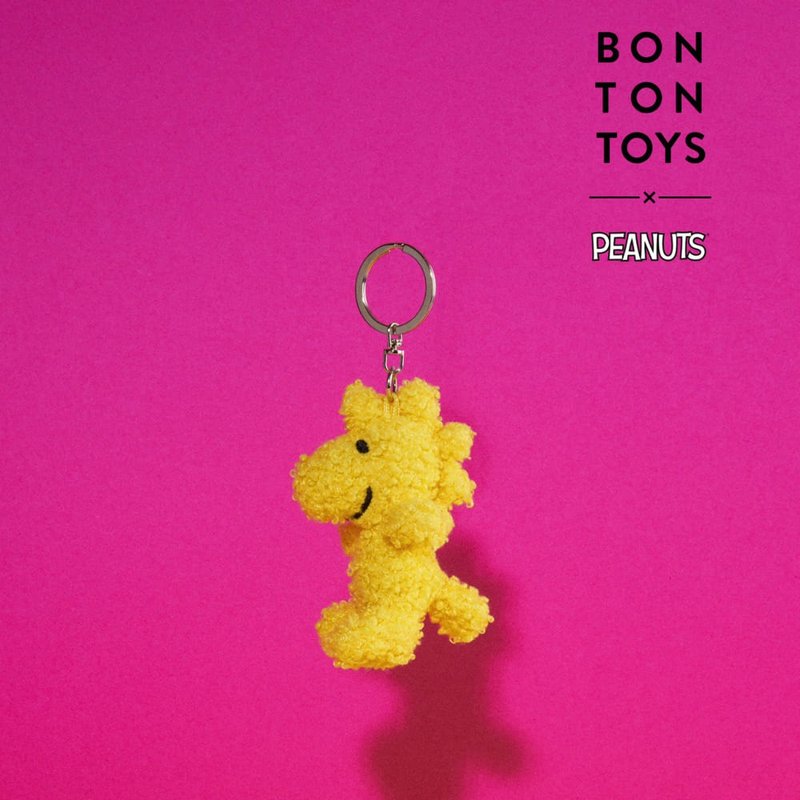 BON TON TOYS Woodstock糊涂塌客环保填充钥匙圈-黄 7cm - 钥匙链/钥匙包 - 聚酯纤维 黄色