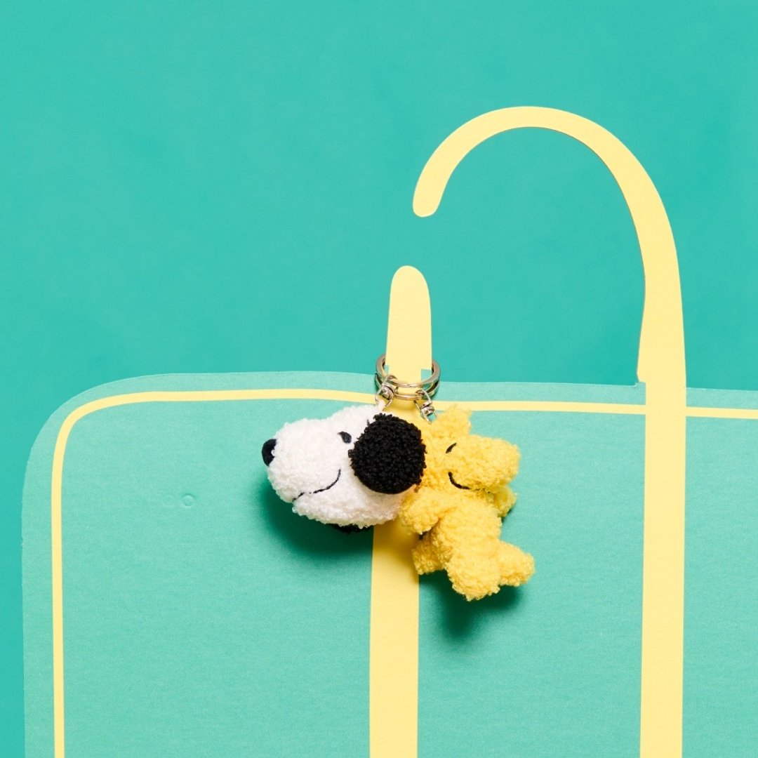 快速出货 | BON TON TOYS -Woodstock 糊涂塌客环保填充钥匙圈 - 黄 7 - 钥匙链/钥匙包 - 聚酯纤维 黄色