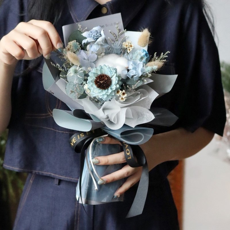 伴伴 | 撞色款永生花束 毕业季 毕业花束 永生花 干燥花 扩香花 - 干燥花/捧花 - 植物．花 