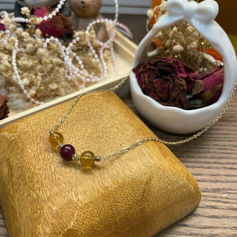 相知,多彩碧玺项链,14K注金,设计款文创手作,老朋友限定礼 - 手链/手环 - 水晶 