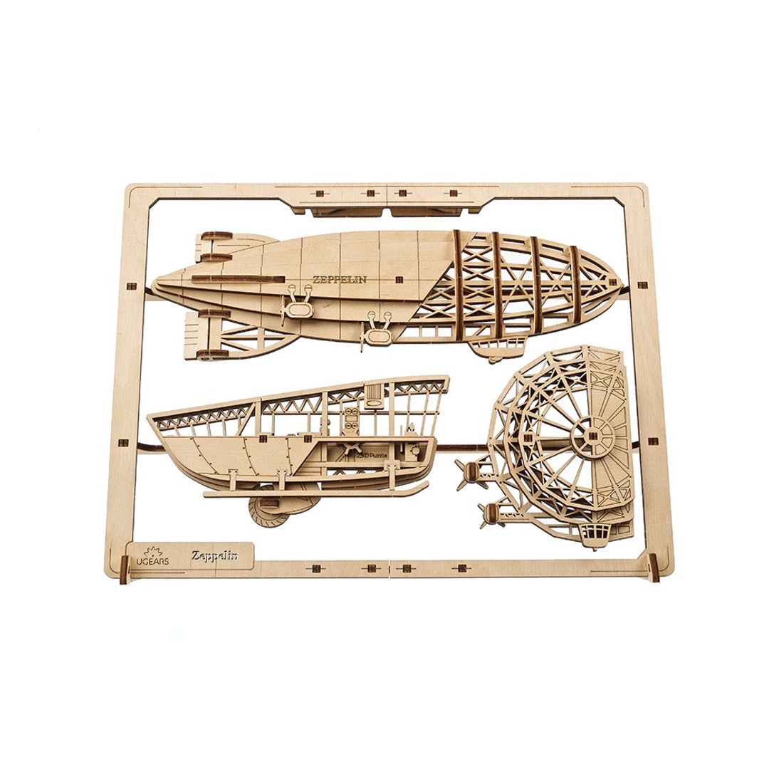 /Ugears/ 齐柏林飞船/ 2.5D拼图 - 木工/竹艺/纸艺 - 木头 