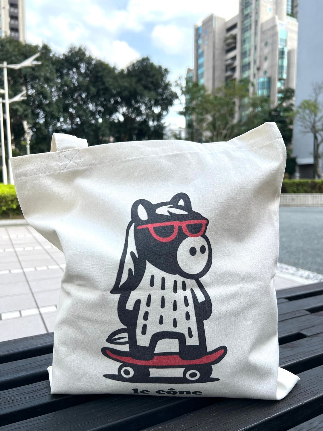 马到成功帆布袋/双面印刷全棉帆布袋/文青率性 - 手提包/手提袋 - 棉 白色