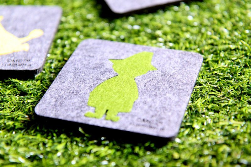 MOOMIN噜噜米-角色系列毛毡杯垫(阿金) - 杯垫 - 聚酯纤维 绿色