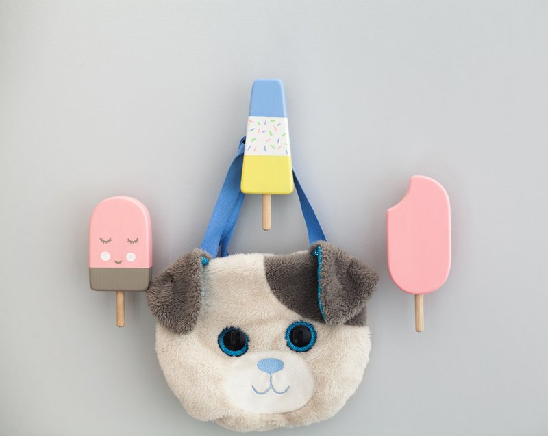 Ice cream wall hooks for baby clothes, cute baby wall hooks, coat rack, Decor - 儿童家具 - 木头 