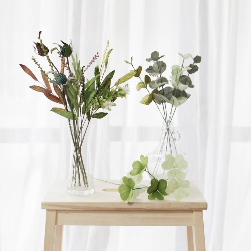 Handmade Mulberry Paper Flower Small Flower Set For Decoration - 摆饰 - 纸 多色