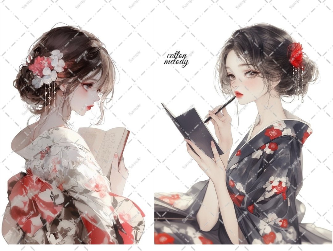 原创贴纸 no.6318 人物贴纸 原创贴纸 女孩贴纸 原创人物贴纸 - 贴纸 - 纸 