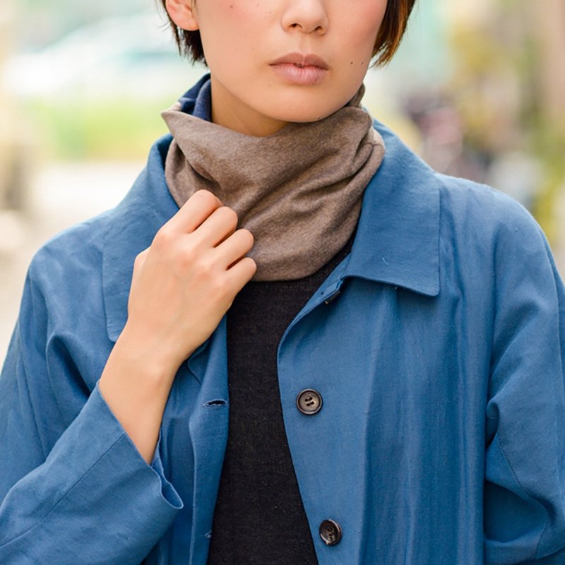 Made in Japan 100% Organic Cotton Reversible Beanie Neckwarmer Headband - 帽子 - 棉．麻 