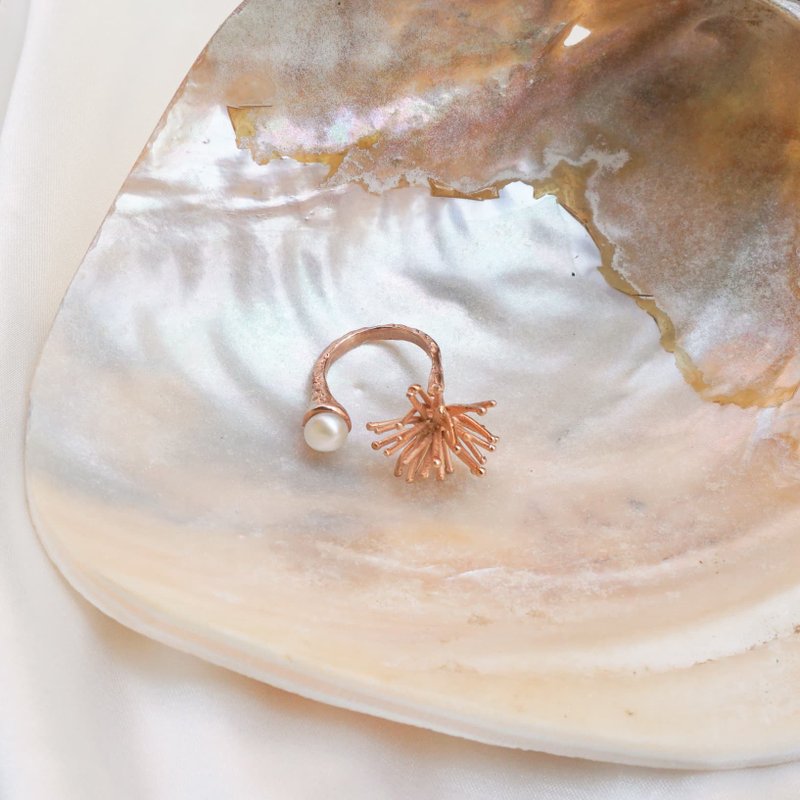Double sea urchin ring - 戒指 - 铜/黄铜 
