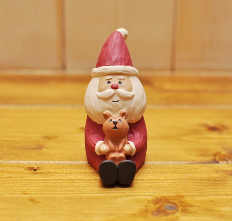 【日本Decole】圣诞限量款 圣诞摆饰品★圣诞老公公与玩具熊 - 摆饰 - 其他材质 红色