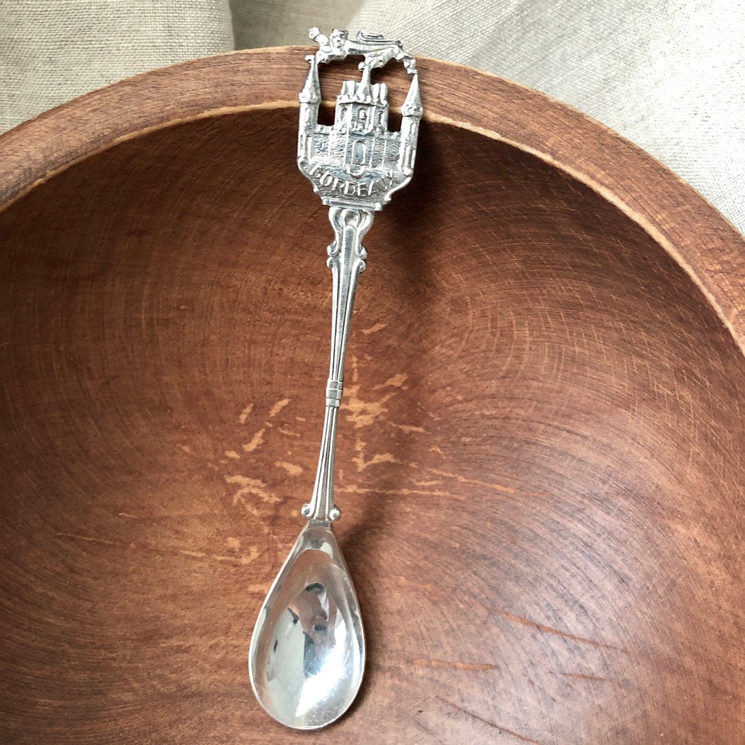 Vintage 1960s荷兰制 法国Bordeaux纪念汤匙 镀银茶匙/小汤匙 - 餐刀/叉/匙组合 - 银 