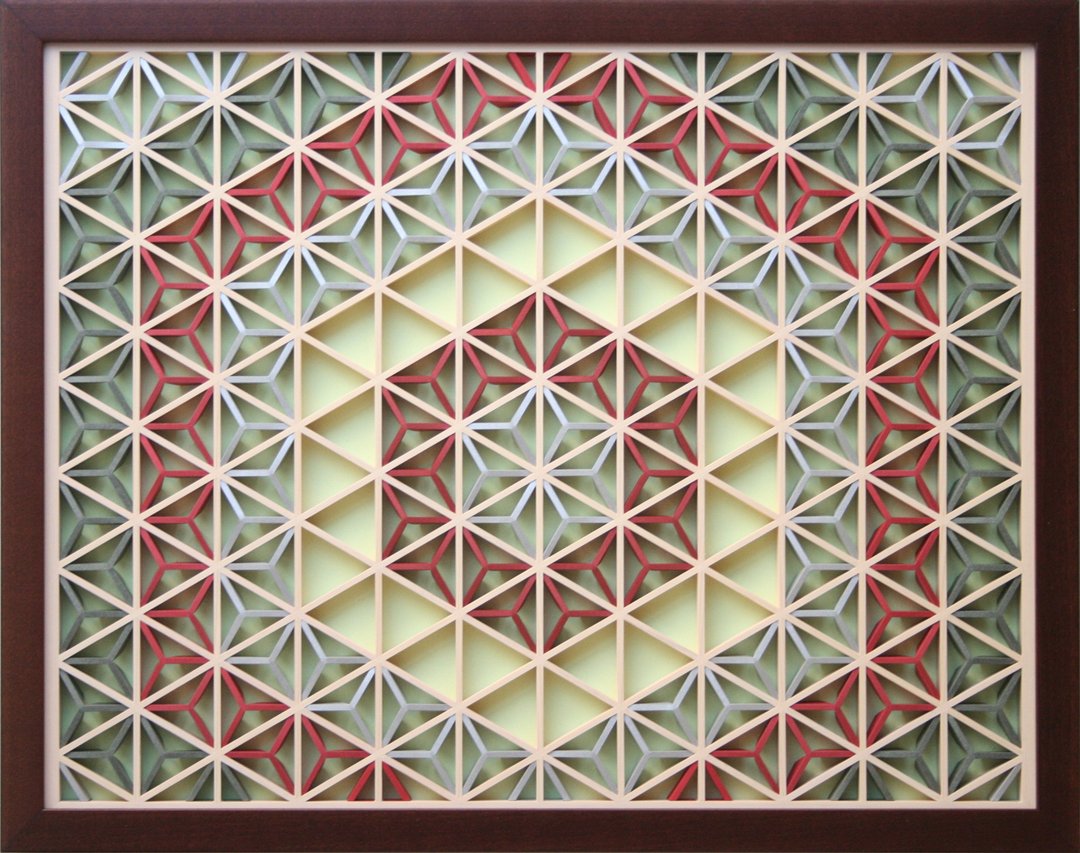 Kumiko Art Panel Tarasea jewelry box pattern - 墙贴/壁贴 - 木头 