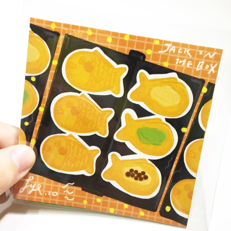 Jack in the box 趣味鲷鱼烧刀模贴纸 - 贴纸 - 纸 