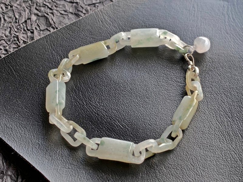 天然缅甸玉飘花翡翠手链 一体成形手工雕刻 自用 送礼 - 手链/手环 - 玉石 多色