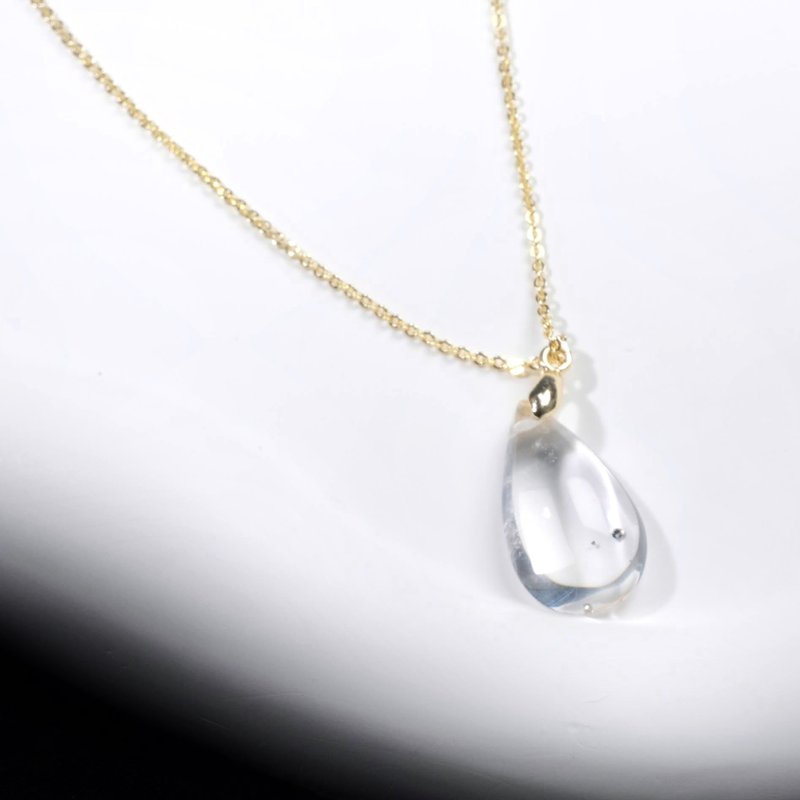 一图一物 | 天然黄铜矿异象水晶14K包金原石水晶项链 稀少 定制化 - 项链 - 水晶 