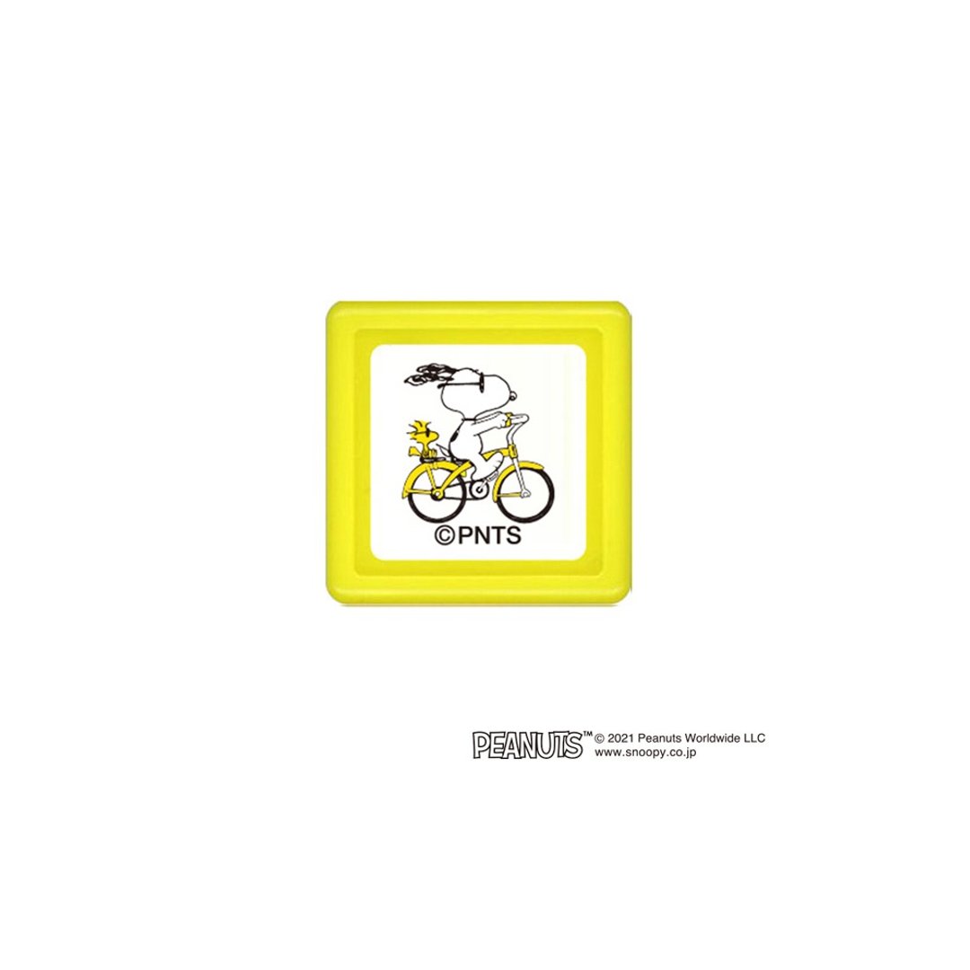 【KODOMO NO KAO】Snoopy浸透印 E 脚踏车 - 印章/印台 - 塑料 黑色