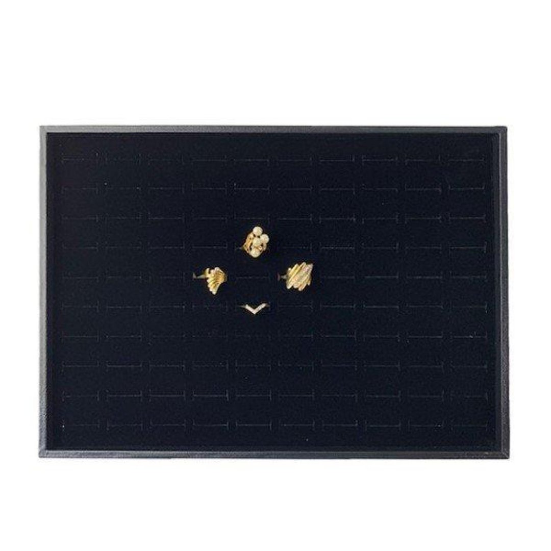 Tray Accessory case Holds 100 rings - 收纳用品 - 棉 黑色