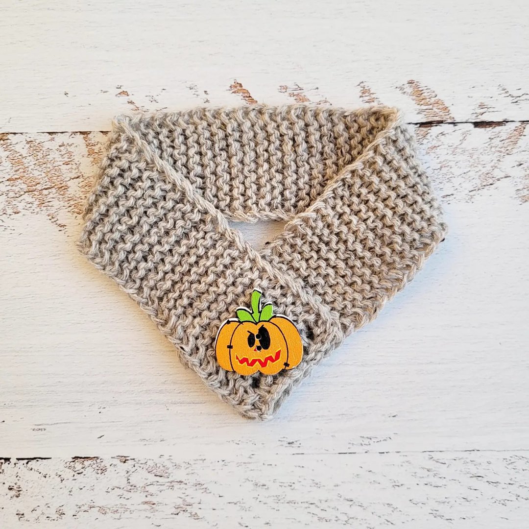 Halloween Cat/Dog Scarf/Halloween Pet Outfit Bandana - 衣/帽 - 羊毛 