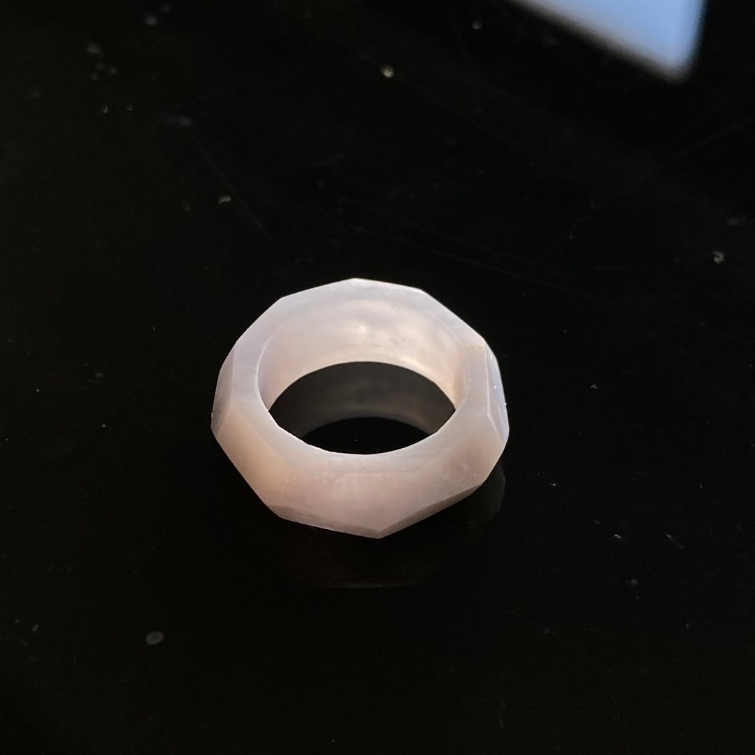 Chalcedony Ring - 戒指 - 半宝石 白色