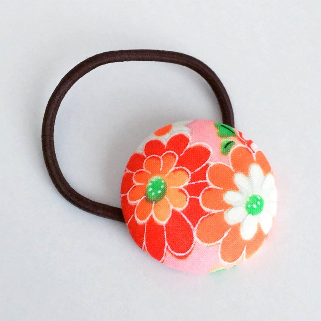 Hair elastic with Japanese Traditional Pattern, Kimono (Large) - 发饰 - 其他材质 粉红色