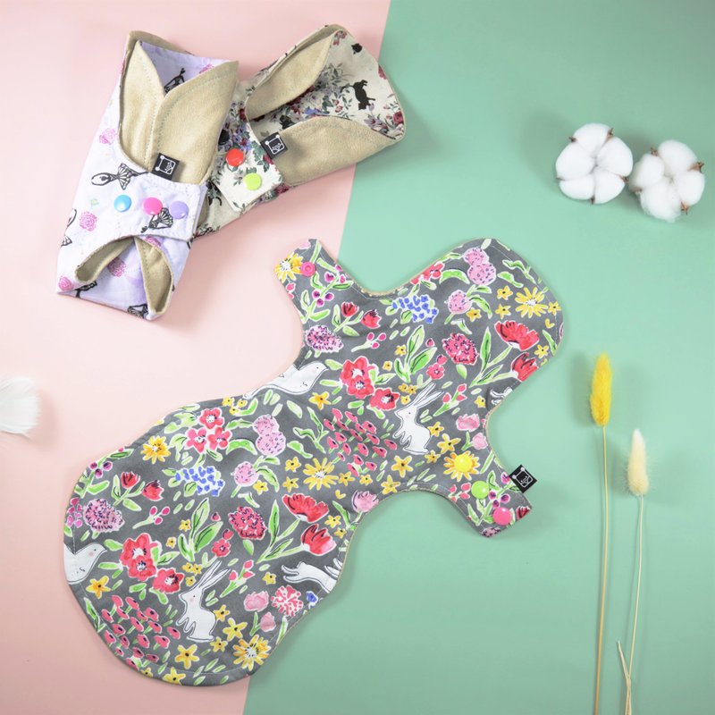 在呼吸的布卫生棉40cm夜用超熟睡加宽蝴蝶扇尾翼Night Pads - 生理用品 - 棉．麻 多色