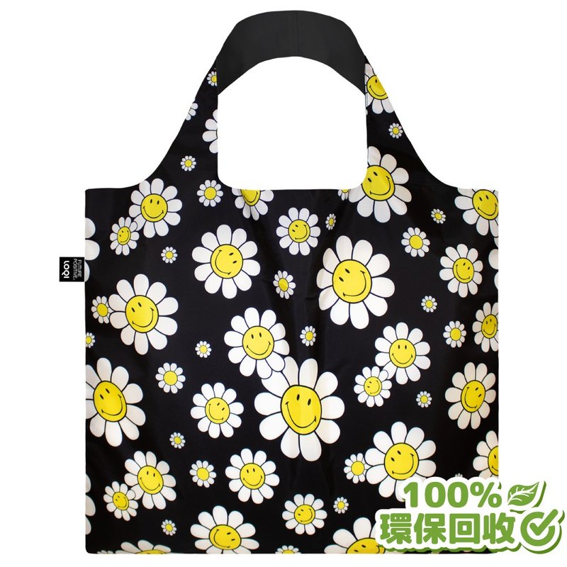 LOQI 环保材质春卷包/购物袋-笑脸Smiley (无扣带、无暗袋) - 手提包/手提袋 - 环保材料 咖啡色