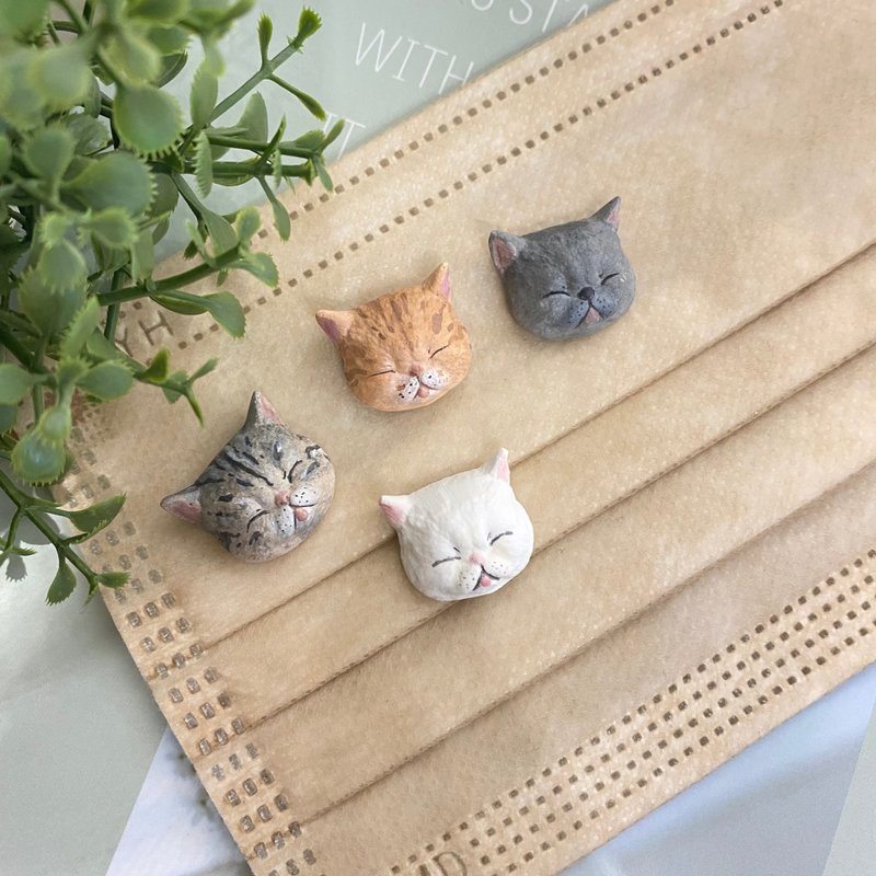 NEW 猫咪系列 胖胖猫 手工扩香石 磁铁 猫咪 - 冰箱贴/磁贴 - 其他材质 