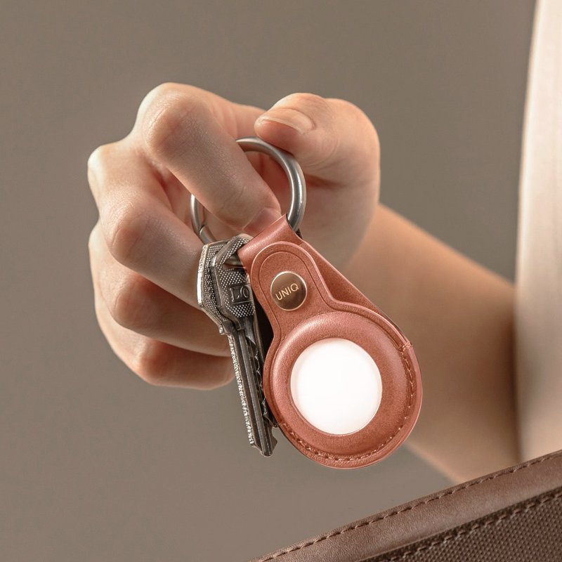 AirTag Domus 皮革钥匙圈(附双面保护膜)-粉色 - 数码小物 - 人造皮革 粉红色