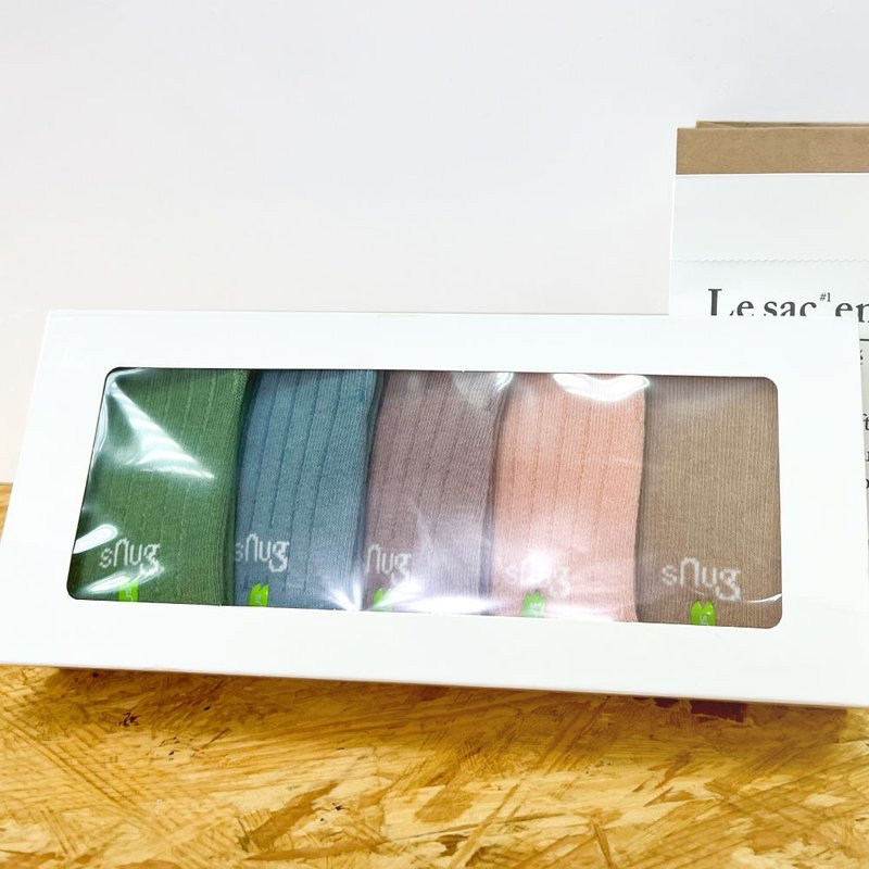 【儿童马卡龙色中筒童袜礼盒5双组】宝贝送礼首选 弥月礼 台湾制 - 婴儿袜子 - 棉．麻 多色