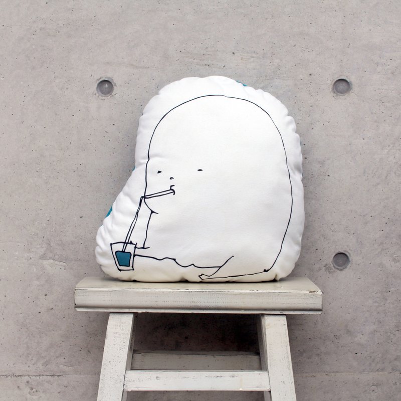 KONETA  cushion (trace form) - 枕头/抱枕 - 其他材质 白色