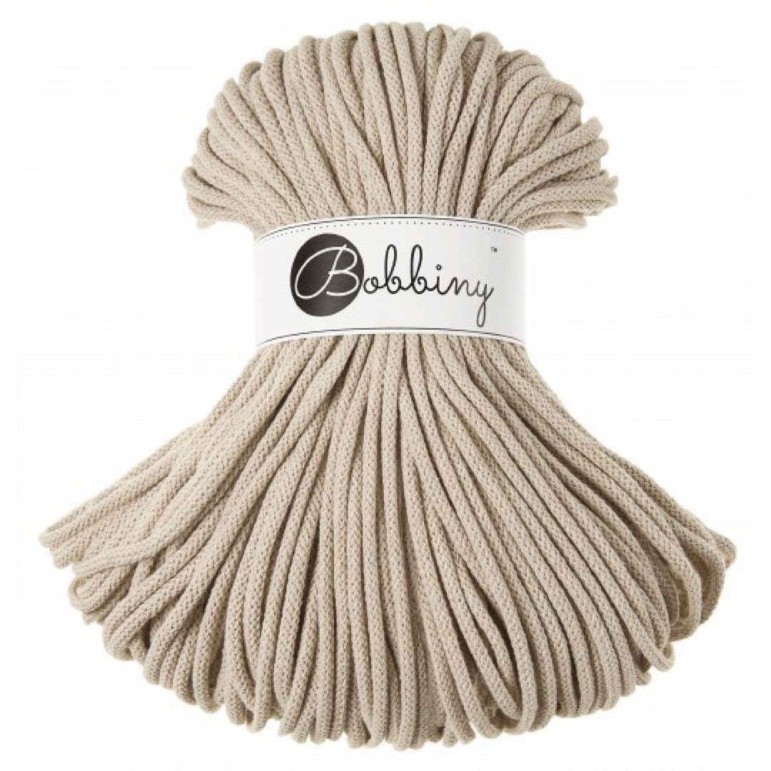 BOBBINY环保线材 5mm 辫子绳 BEIGE - 编织/刺绣/羊毛毡/裁缝 - 棉 卡其色