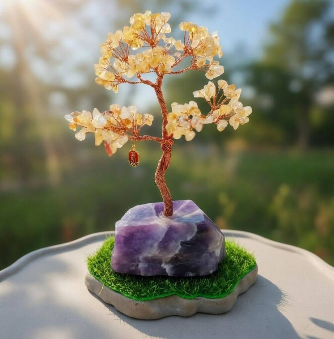 水晶树 紫水晶原矿水晶树 不含绿色底盘 - 摆饰 - 其他材质 