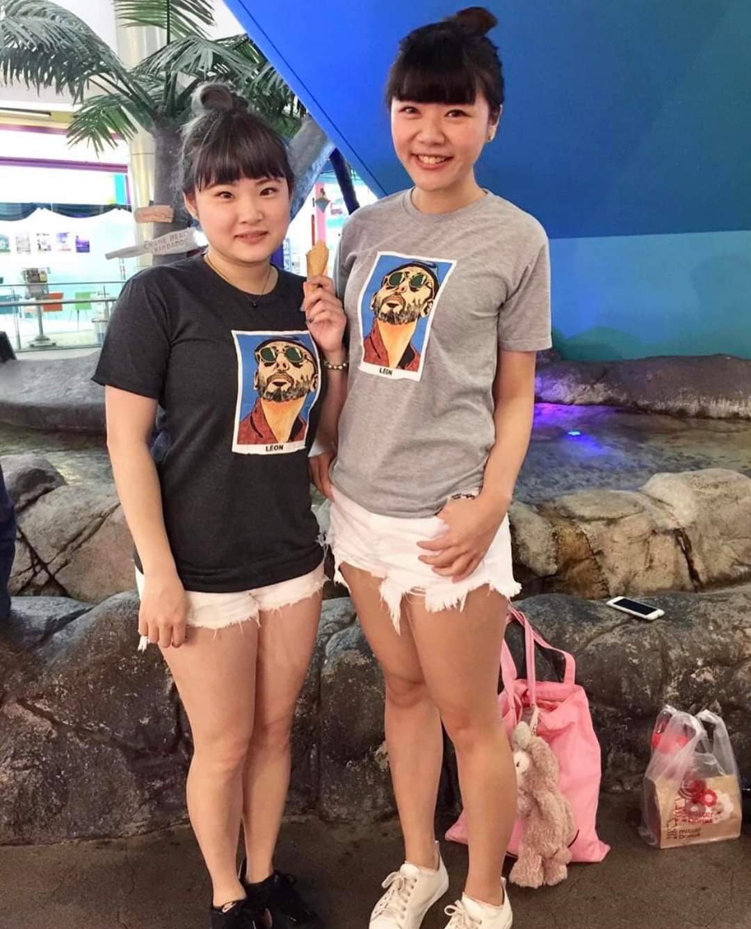 Bang! Bang! Portrait T-shirts Leon - 男装上衣/T 恤 - 棉 灰色