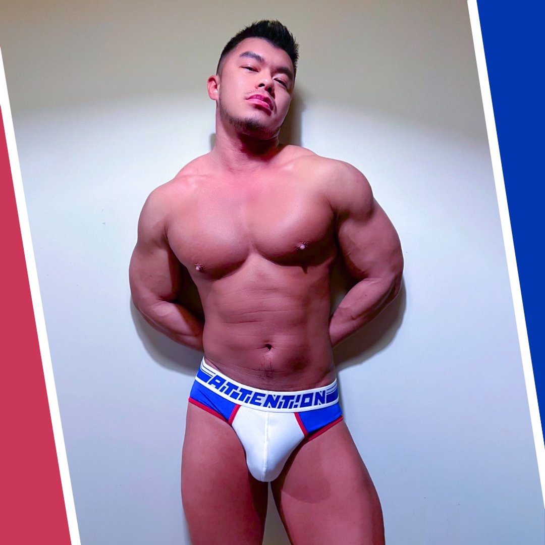 原子男孩三角内裤【钢弹使者】│AttentionWear, ATTENTION, 内着 - 男士内衣裤 - 尼龙 蓝色
