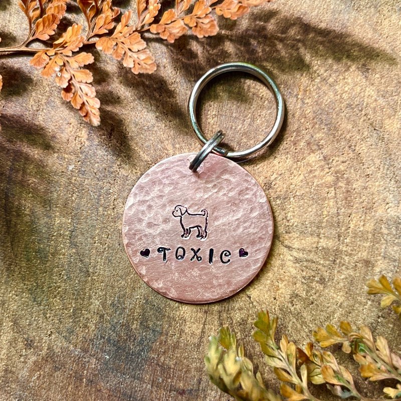 手工定制金属狗牌 宠物吊牌 宠物名牌 Heart-01 - 订制抱枕/饰品 - 铜/黄铜 