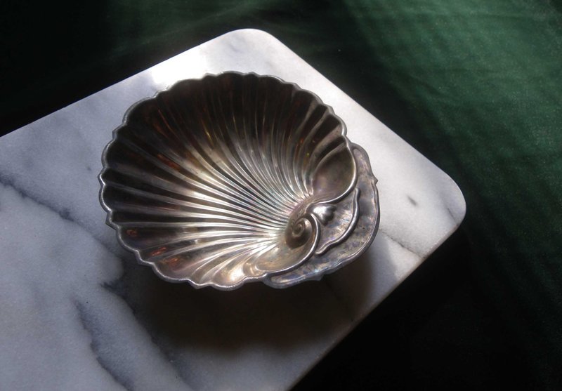 【老时光 OLD-TIME】早期镀银贝壳盘 - 摆饰 - 其他材质 