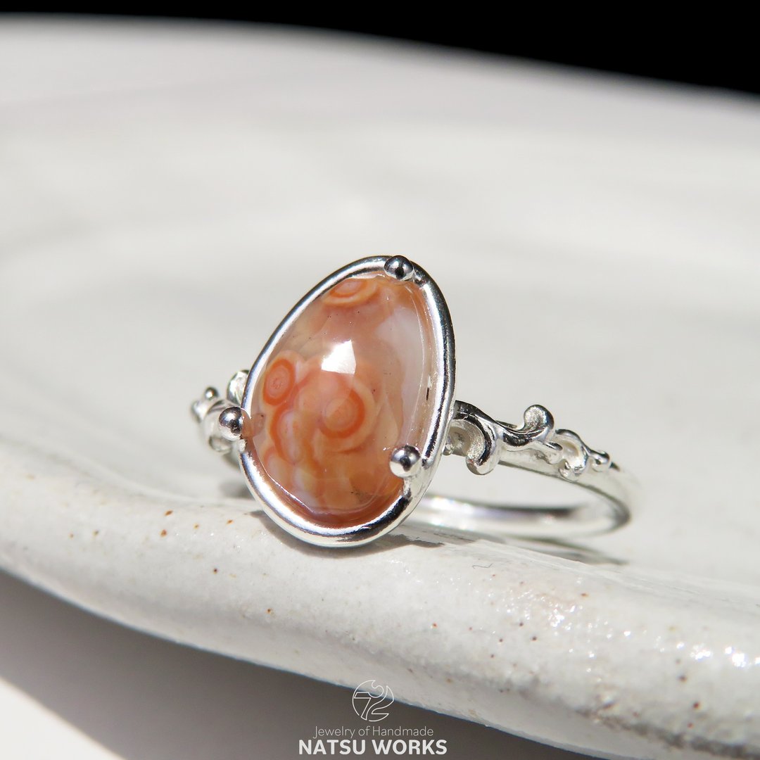 海洋碧玉戒指 / Ocean Jasper Ring 2 - 戒指 - 宝石 橘色