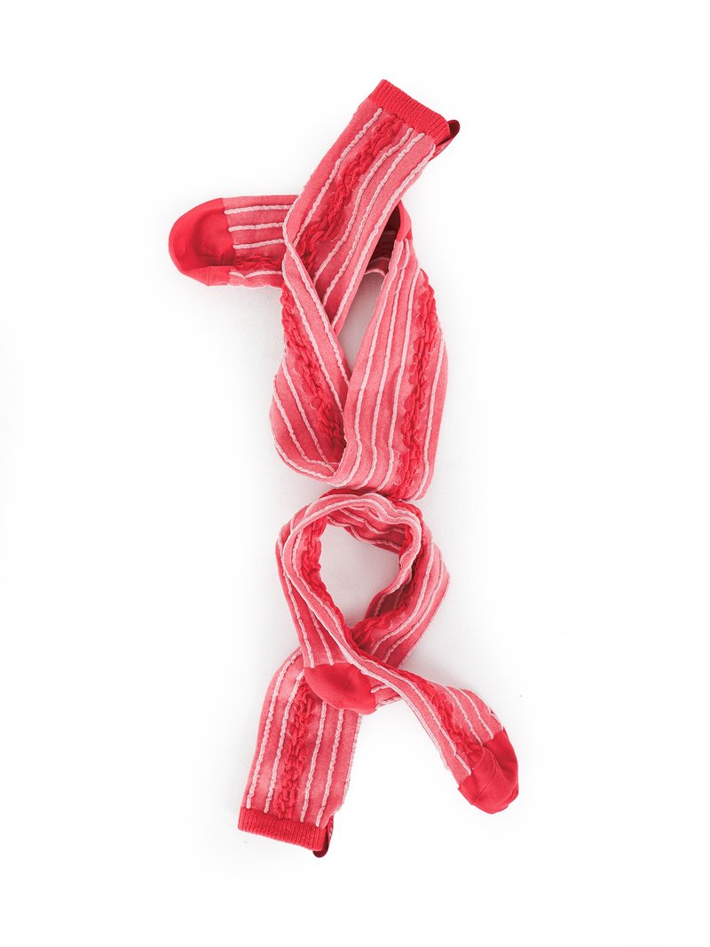 2025 质感礼物首选 - 肤色过膝袜 - 女装内搭/紧身裤 - 聚酯纤维 红色