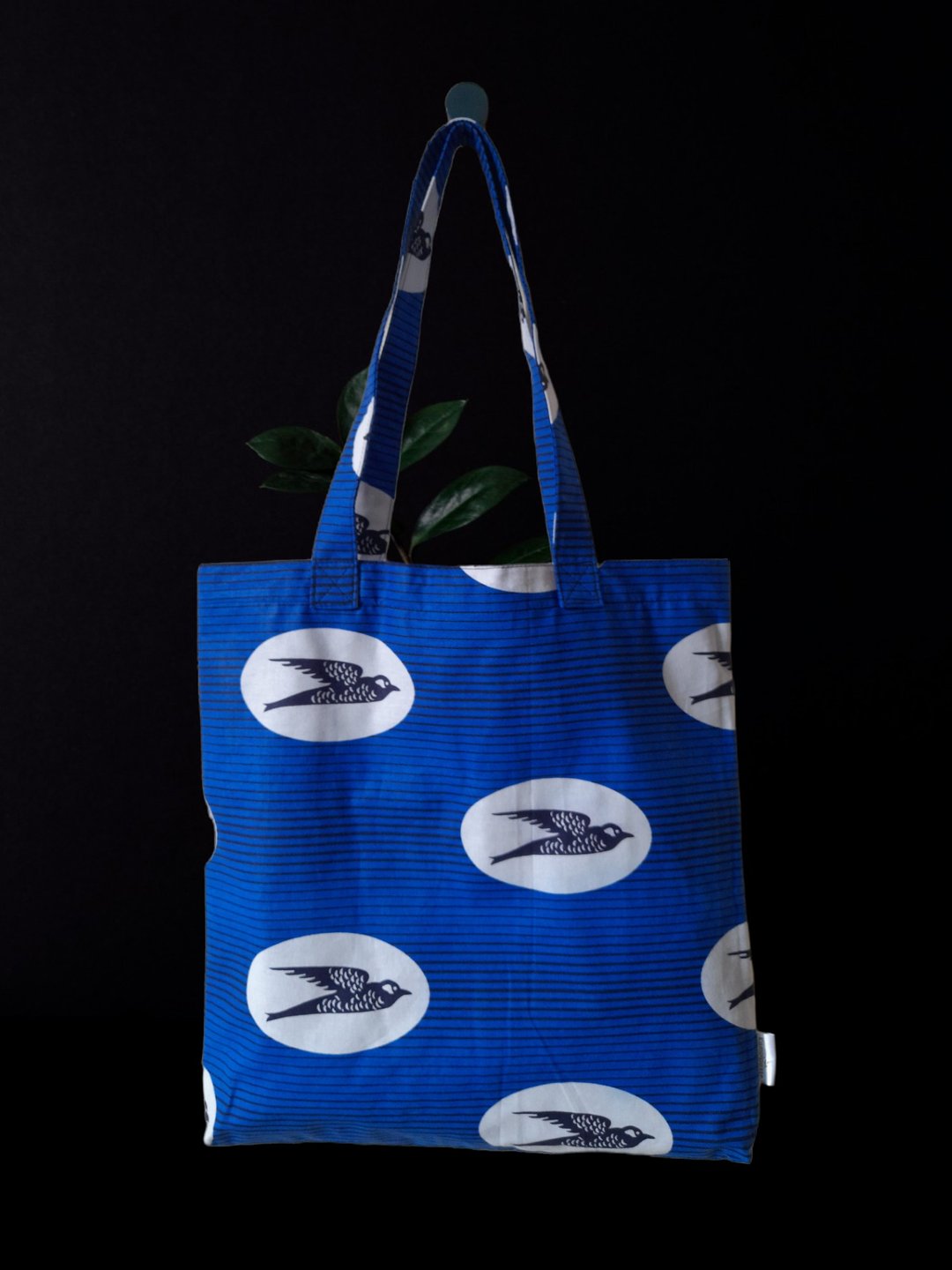 Handmade Summer  African Print Cotton Tote Bag Ankara - 手提包/手提袋 - 棉 蓝色