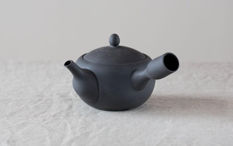 Kyusu black baking - 茶具/茶杯 - 陶 黑色