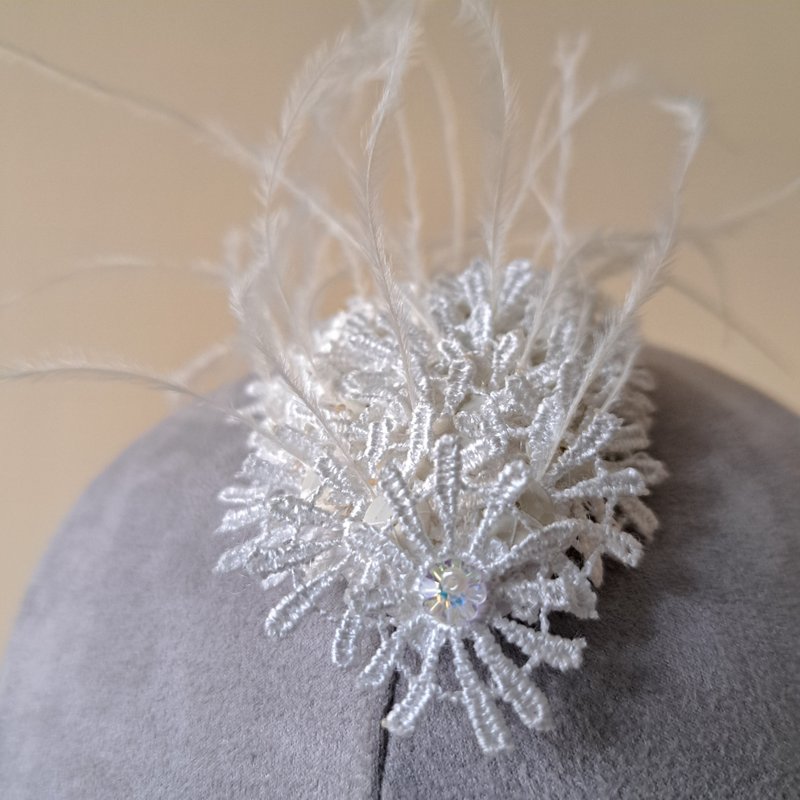 旅行轻婚纱系列-羽毛飘飘-新娘头饰 - 发饰 - 其他材质 白色