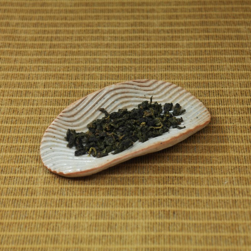 苏打釉川纹茶则 手作陶艺 茶道具 - 茶具/茶杯 - 陶 白色