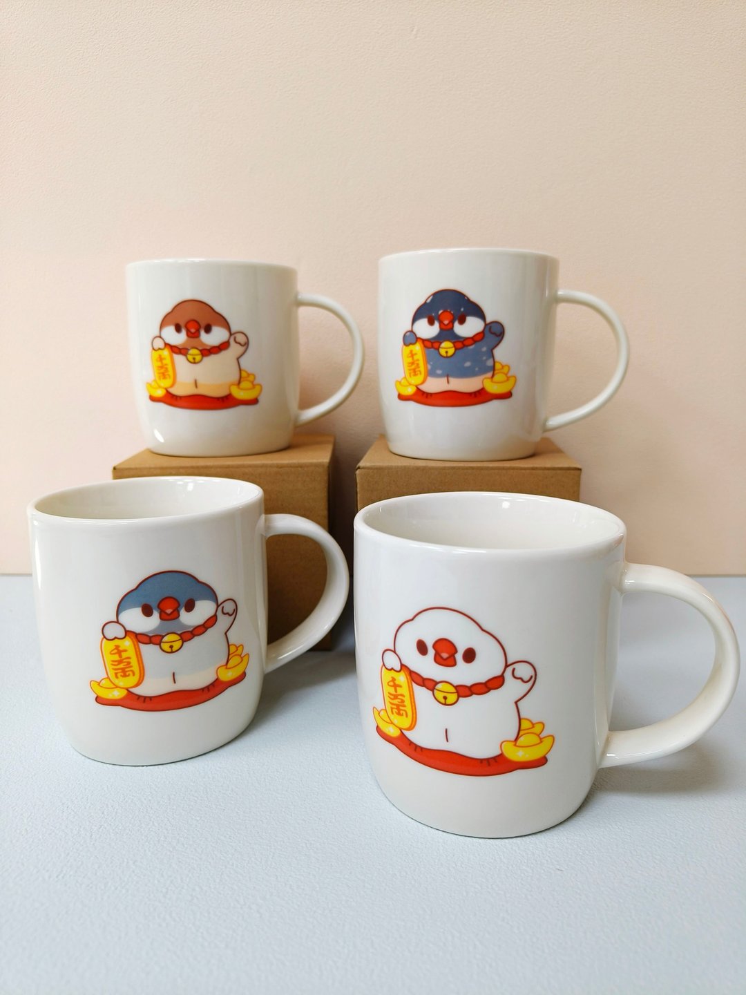 合作插画艺术家-Dream Hugo 梦想雨果 千万两招财鸟马克杯 送礼 - 其他杯子 - 瓷 多色