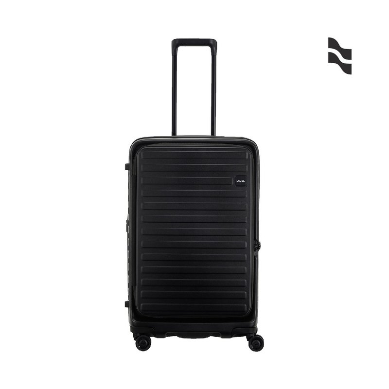升级版【LOJEL】CUBO FIT 28寸前开扩充防盗拉链箱 酷黑 - 行李箱/行李箱保护套 - 其他材质 黑色
