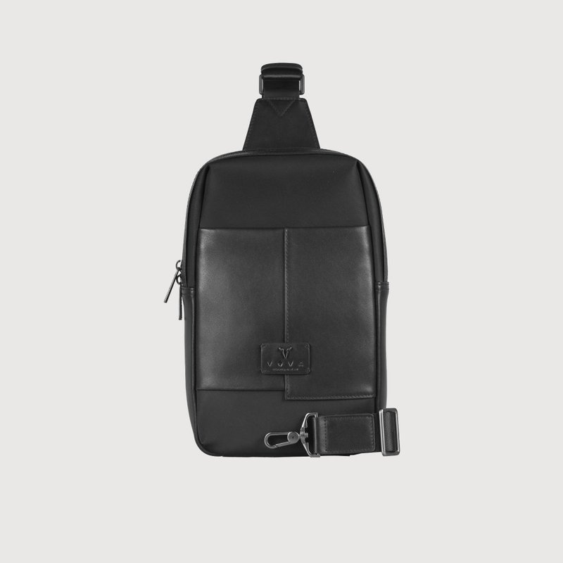 【免费升级送礼包装】索尔 腰胸包-黑色/VA140M012BK - 侧背包/斜挎包 - 真皮 黑色