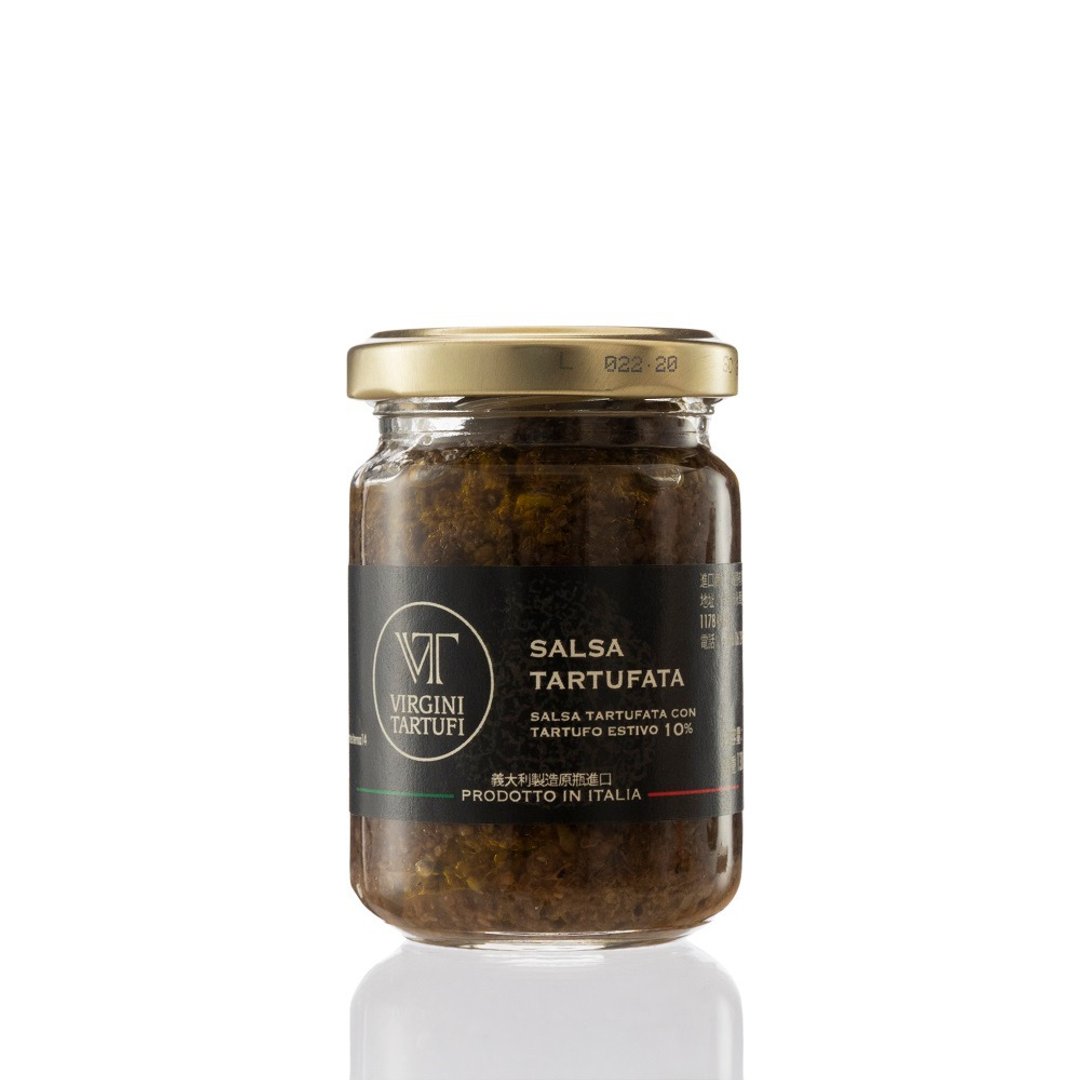 【Virgini Tartufi】VT夏季黑松露酱 10%  130g - 酱料/调味料 - 玻璃 