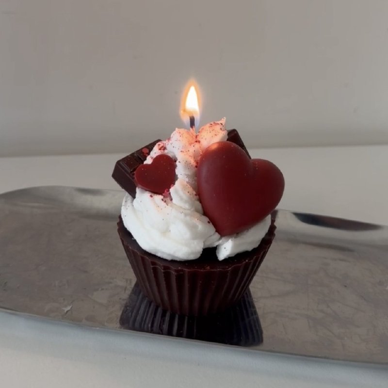 【 Light Candle 】造型蜡烛 | 生巧克力塔 - 蜡烛/烛台 - 蜡 咖啡色